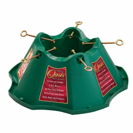 GGW PRESENTS Tree Stand - Green Plastic - For Up To 10 Ft Trees With 5 Eyebolts GG3325196